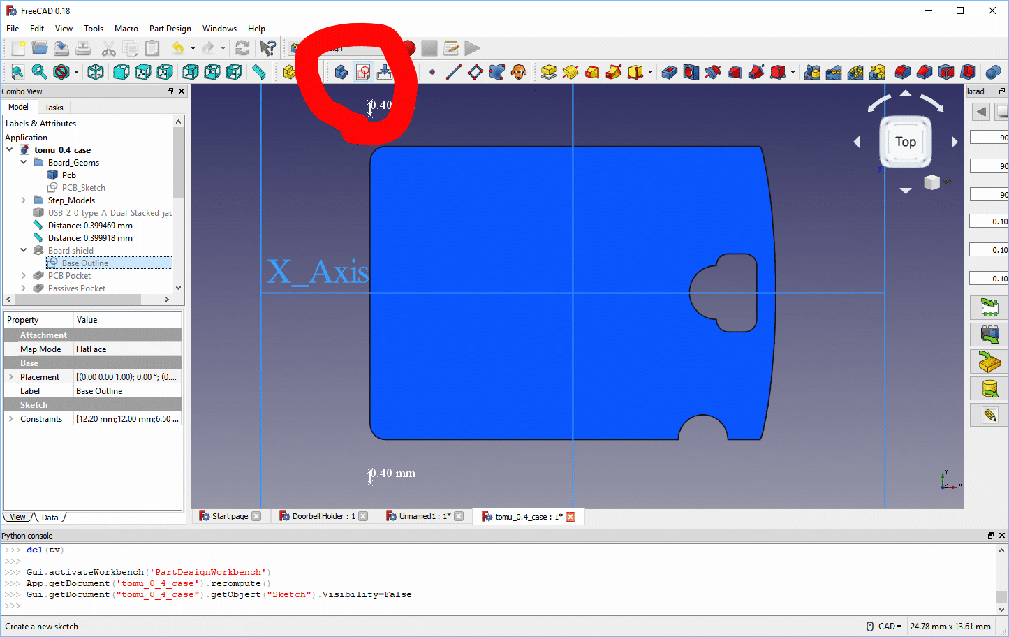 Click 'Create Sketch'